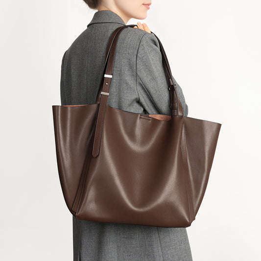Women's Large-capacity Leather Bag, Shoulder Bag