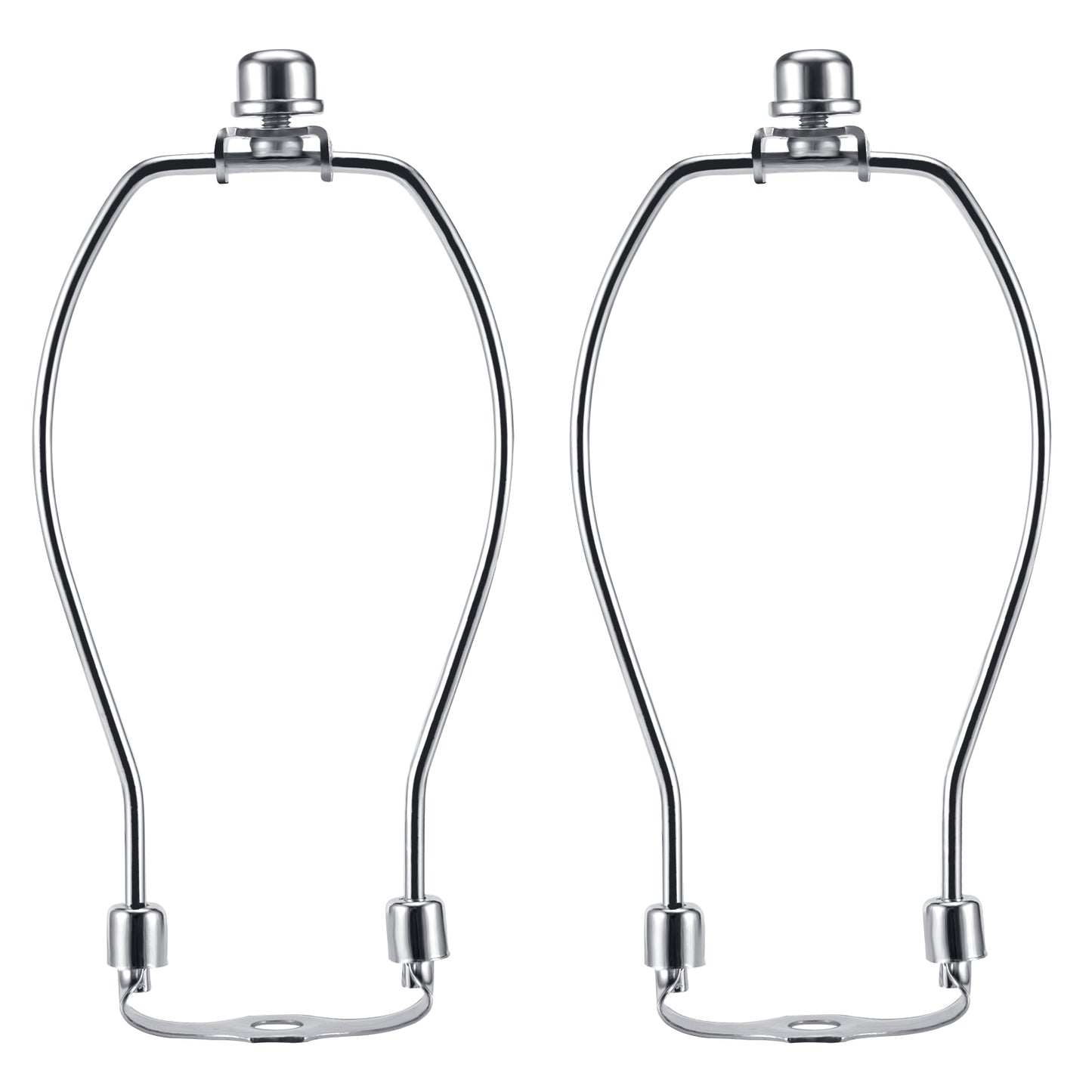 Light Duty Lamp Harp Holder Kit with Finial and Detachable Saddle Base