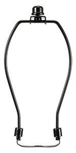 Light Duty Lamp Harp Holder Kit with Finial and Detachable Saddle Base