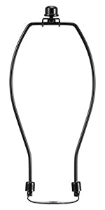 Light Duty Lamp Harp Holder Kit with Finial and Detachable Saddle Base