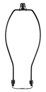 Light Duty Lamp Harp Holder Kit with Finial and Detachable Saddle Base