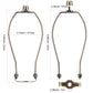 Light Duty Lamp Harp Holder Kit with Finial and Detachable Saddle Base