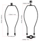 Light Duty Lamp Harp Holder Kit with Finial and Detachable Saddle Base