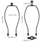 Light Duty Lamp Harp Holder Kit with Finial and Detachable Saddle Base