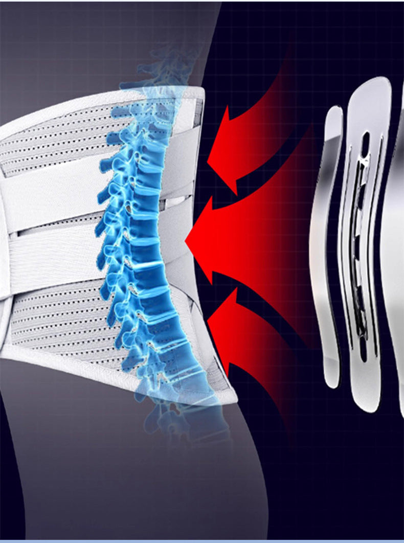 Lumbar Breathable Belt, Abdominal Belt, Steel Plate Support Waist Protector