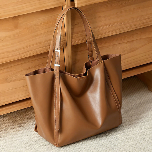 Women's Large-capacity Leather Bag, Shoulder Bag