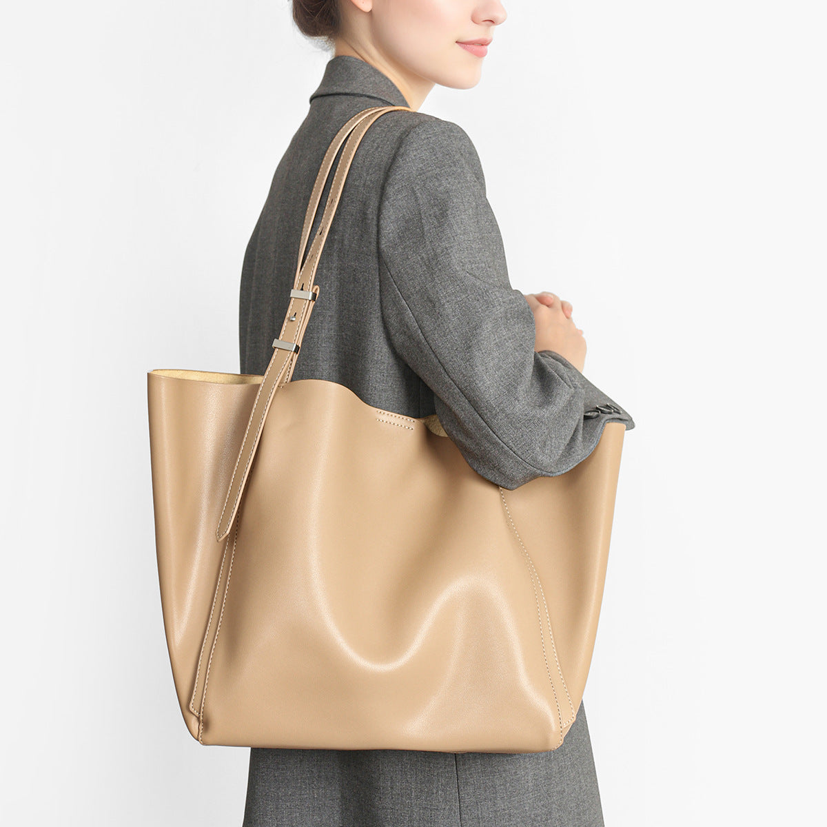 Women's Large-capacity Leather Bag, Shoulder Bag