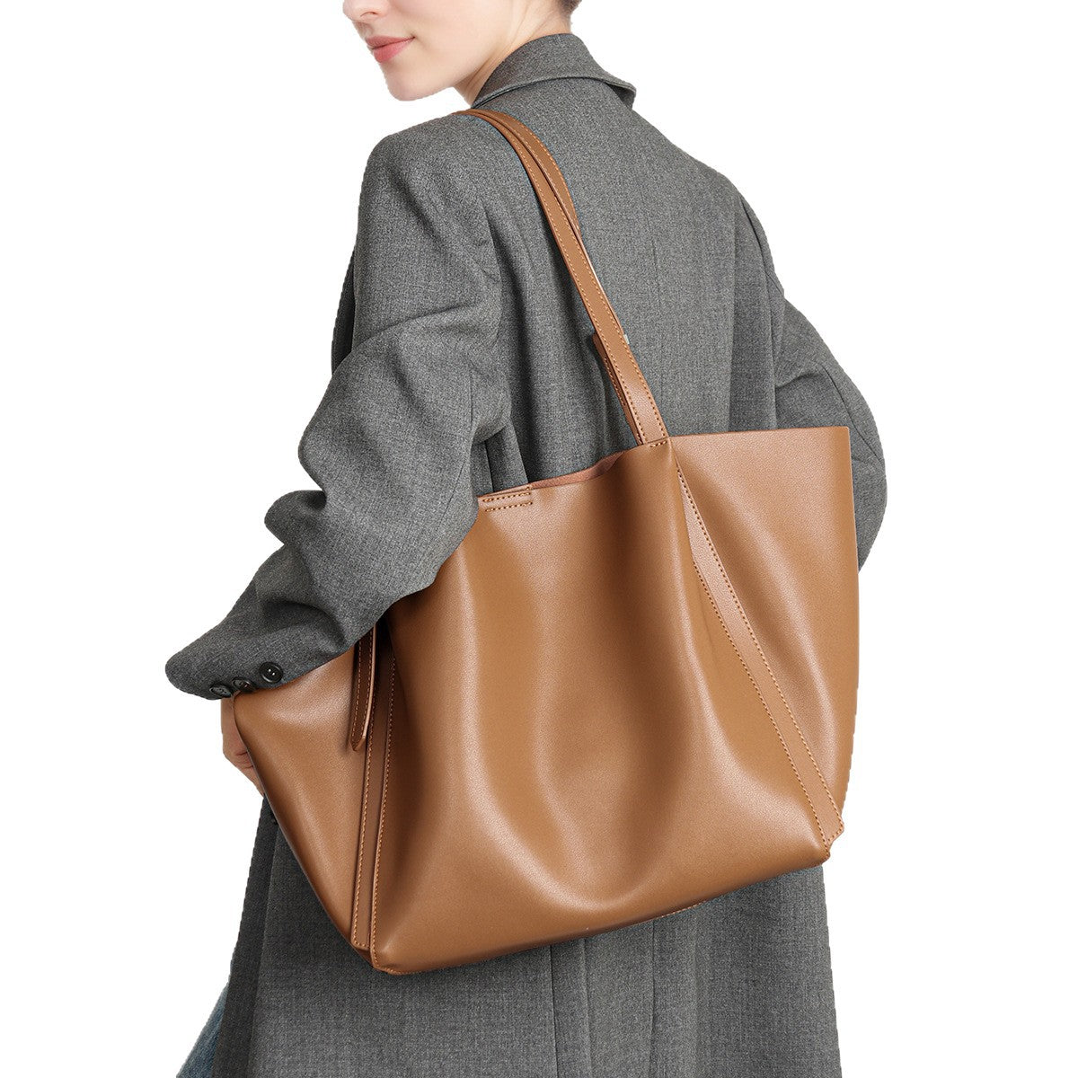 Women's Large-capacity Leather Bag, Shoulder Bag