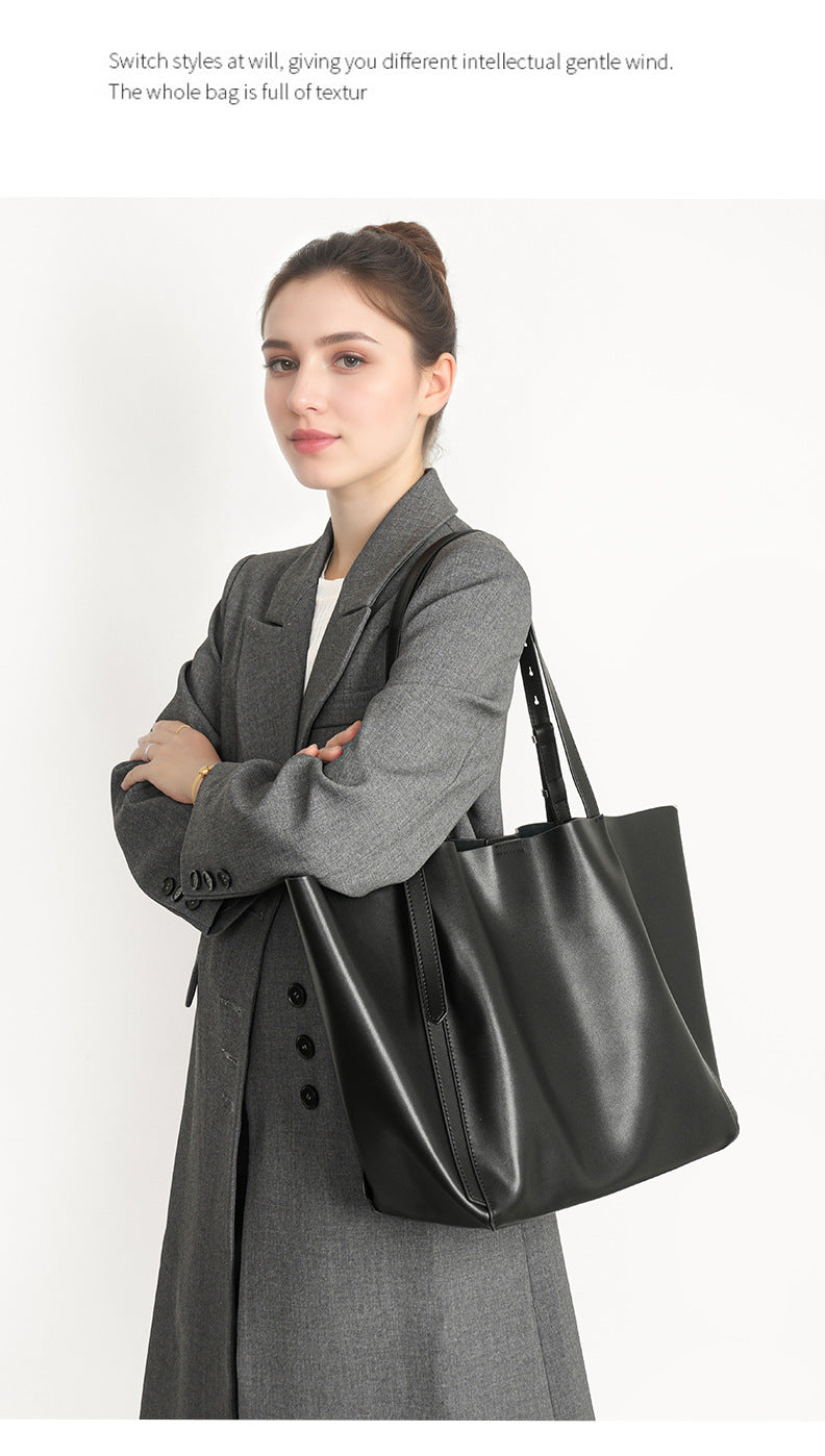 Women's Large-capacity Leather Bag, Shoulder Bag