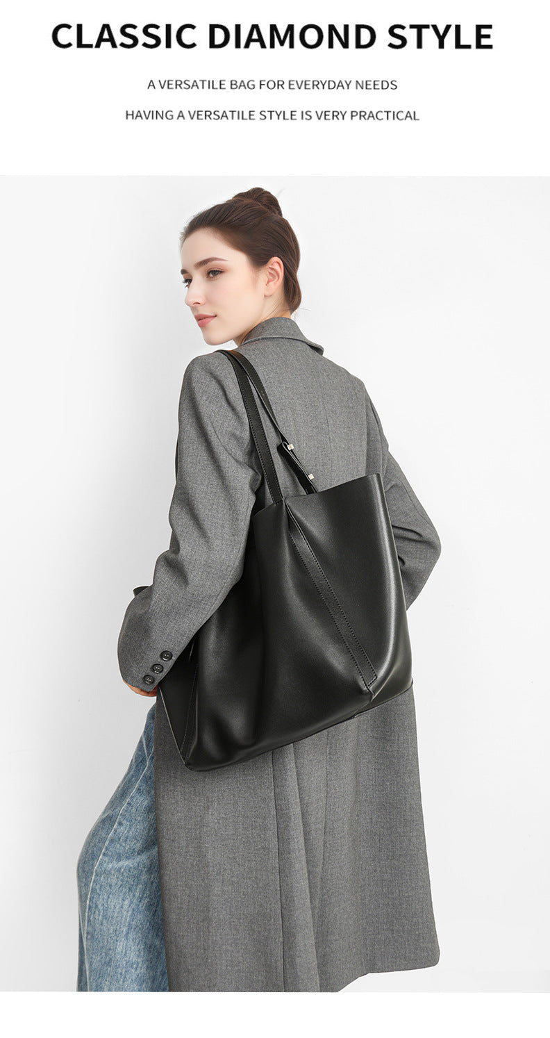Women's Large-capacity Leather Bag, Shoulder Bag