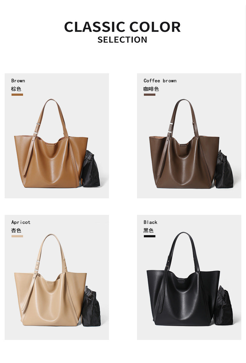 Women's Large-capacity Leather Bag, Shoulder Bag