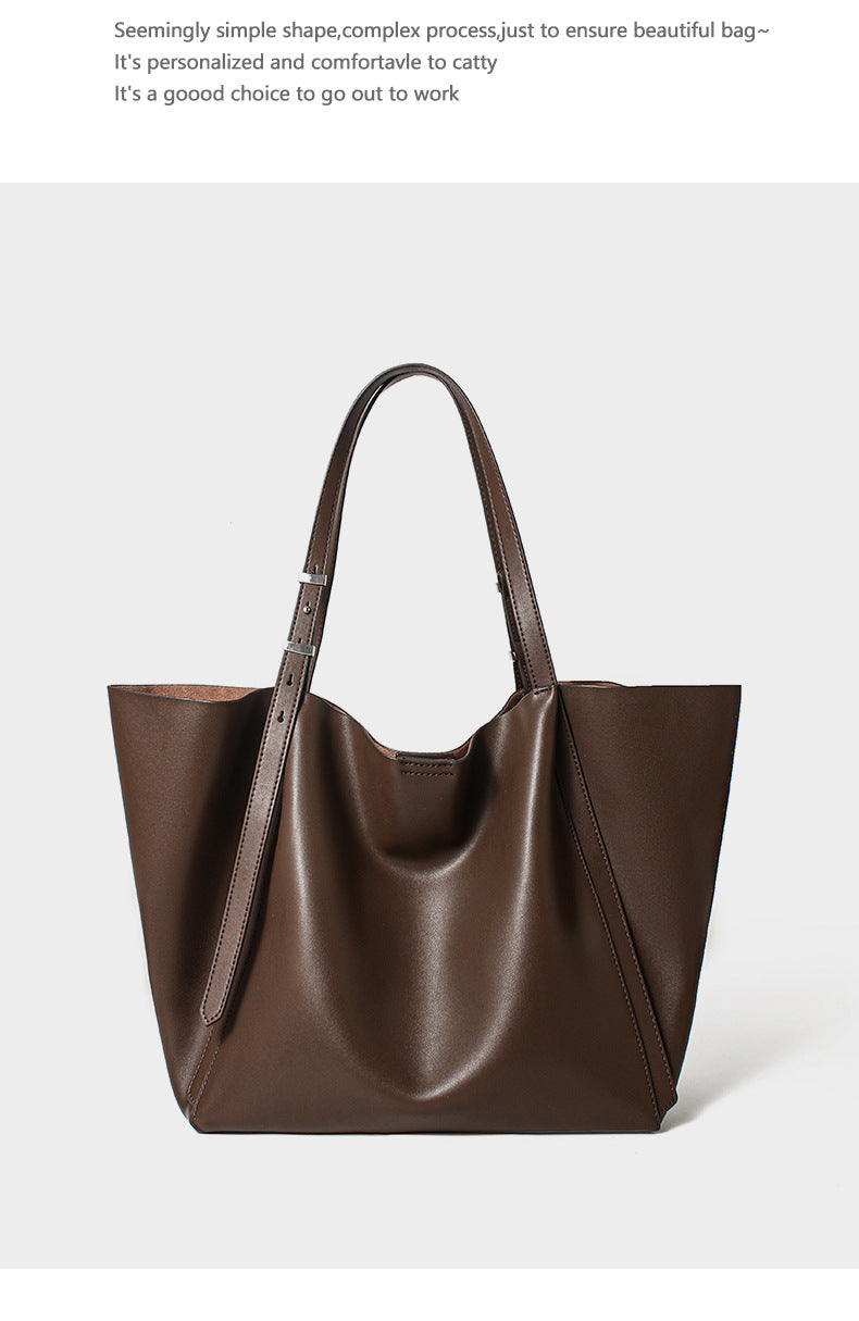 Women's Large-capacity Leather Bag, Shoulder Bag