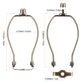 Light Duty Lamp Harp Holder Kit with Finial and Detachable Saddle Base