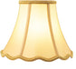 Saangseon Bell Lamp Shade, Scalloped Golden Faux Silk Fabric Lampshade Replacement, Softback, 6'' Top x 11.5'' Bottom x 9.5'' Slant Height x 9'' Vertical Height, Brass Spider