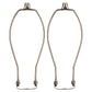 Light Duty Lamp Harp Holder Kit with Finial and Detachable Saddle Base