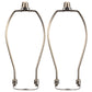 Light Duty Lamp Harp Holder Kit with Finial and Detachable Saddle Base