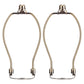 Light Duty Lamp Harp Holder Kit with Finial and Detachable Saddle Base