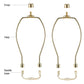 Light Duty Lamp Harp Holder Kit with Finial and Detachable Saddle Base