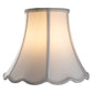White Bell Scalloped Lamp Shade, Imperial Lampshade Replacement, Brass Spider, 3 Size