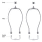 Light Duty Lamp Harp Holder Kit with Finial and Detachable Saddle Base