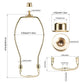 Light Duty Lamp Harp Holder Kit with Finial and Detachable Saddle Base