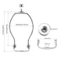 Light Duty Lamp Harp Holder Kit with Finial and Detachable Saddle Base