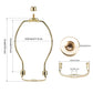 Light Duty Lamp Harp Holder Kit with Finial and Detachable Saddle Base