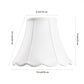 White Bell Scalloped Lamp Shade, Imperial Lampshade Replacement, Brass Spider, 3 Size
