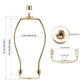 Light Duty Lamp Harp Holder Kit with Finial and Detachable Saddle Base