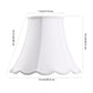 White Bell Scalloped Lamp Shade, Imperial Lampshade Replacement, Brass Spider, 3 Size