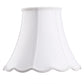 White Bell Scalloped Lamp Shade, Imperial Lampshade Replacement, Brass Spider, 3 Size