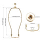 Light Duty Lamp Harp Holder Kit with Finial and Detachable Saddle Base
